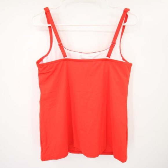 Lands' End Red Orange Scoop Neck Swim Tankini Top Size 10 NWOT Underwire - Picture 8 of 8